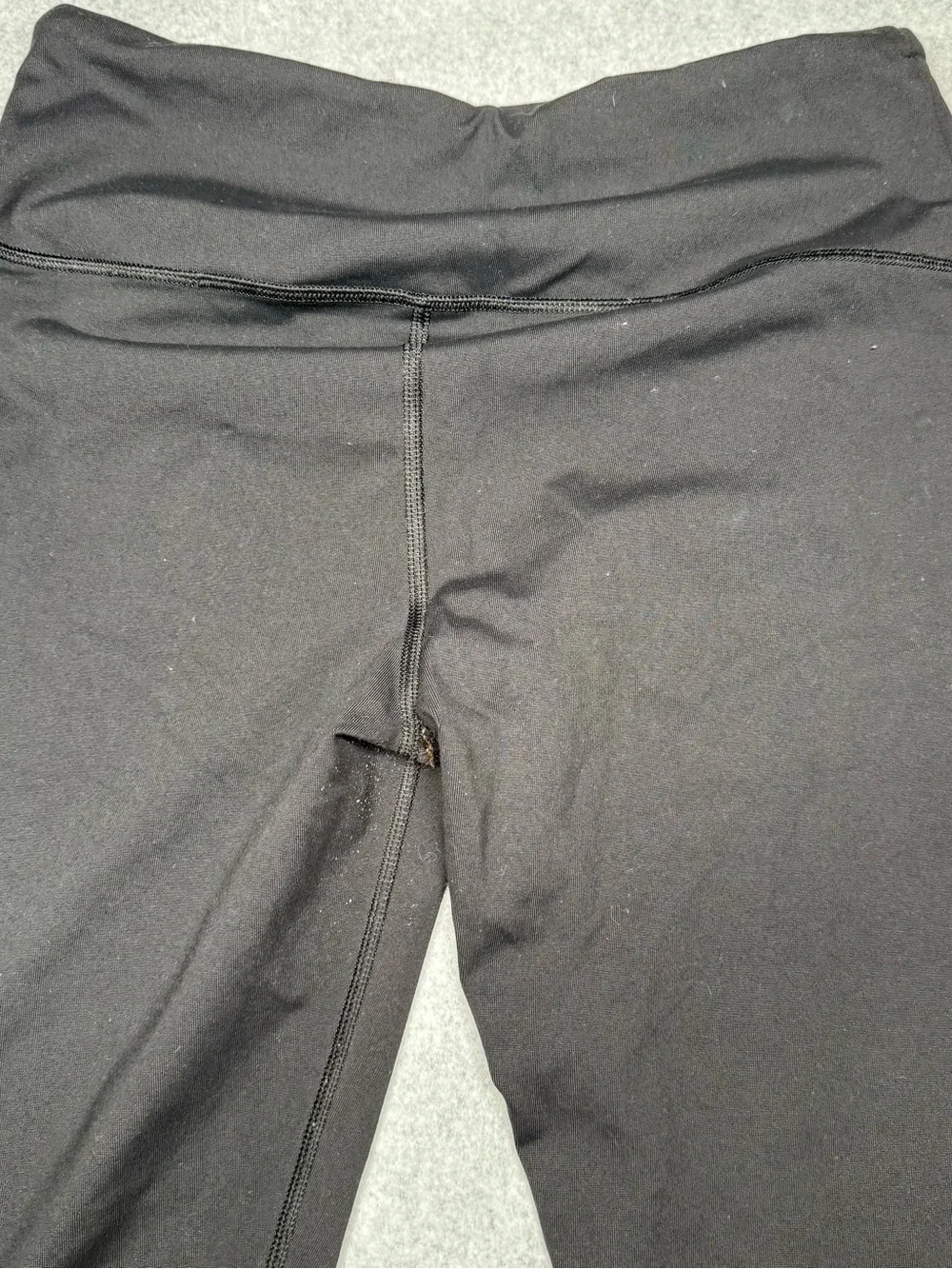 Victoria's Secret Black Leggings with Silver Victoria Sport Logo